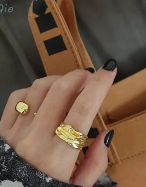 The 'Molten Gold' Irregular Statement Ring