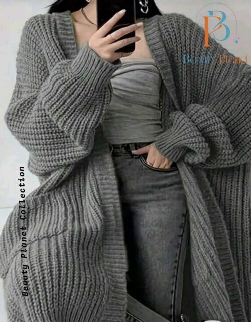 The 'Cozy Elegance' Oversized Knit Cardigan