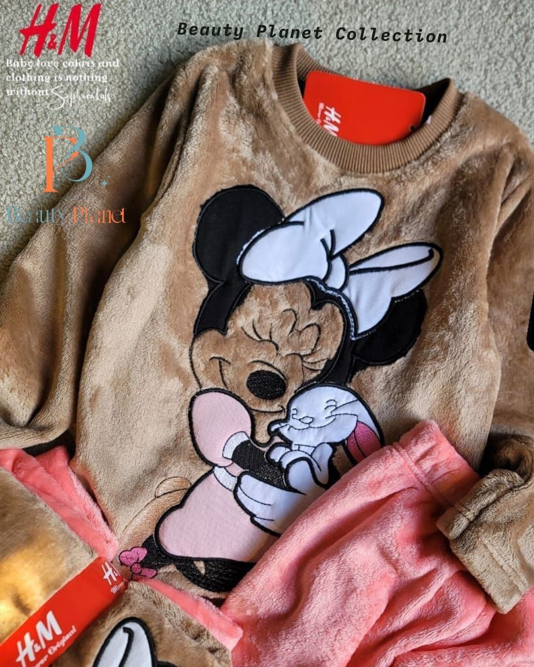 H&M Minnie Mouse Fleece Pyjama Set (Kids/Girls) - Image 3