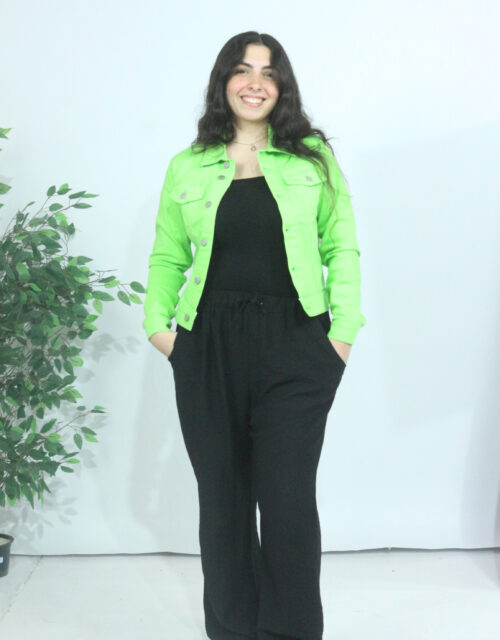 Neon Green/Lime Denim Jacket