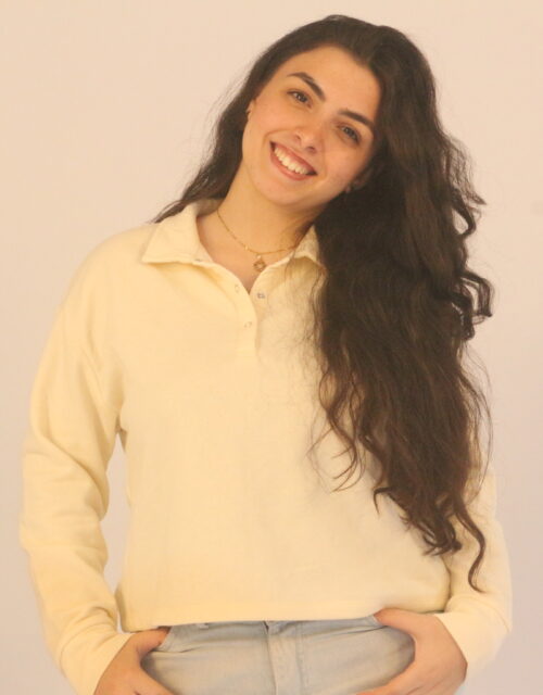 Off-White/Cream Polo Long-Sleeve Top