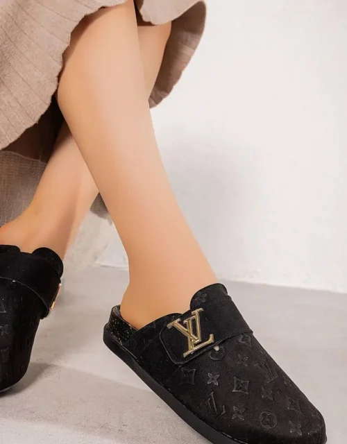 Louis Vuitton Monogram Suede Mule
