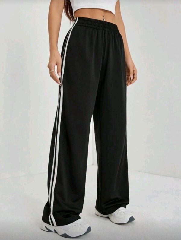 Adidas Inspired Wide-Leg Track Pants