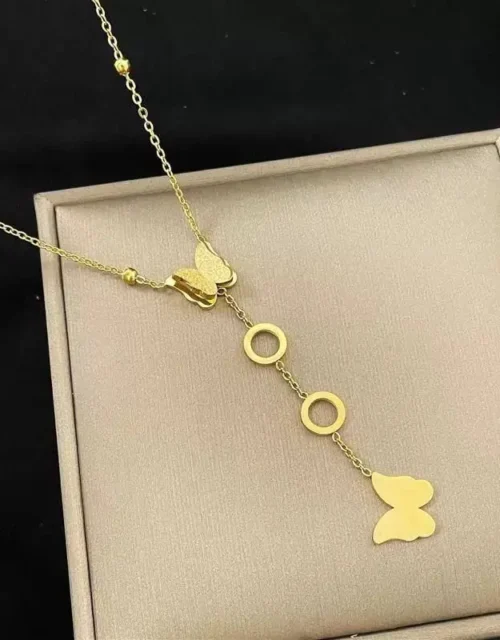 Gold Plated Embossed Rose Medallion Necklace