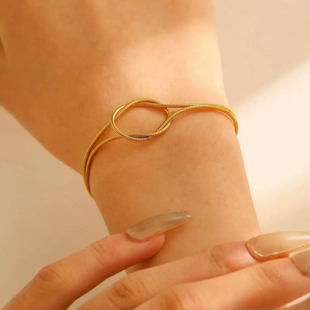 Gold Plated Chain Link Bracelet with Disc Charm - Image 3