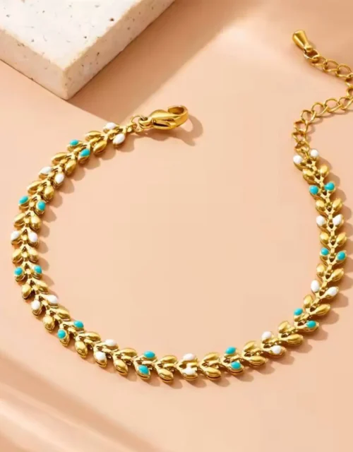 Gold Plated Double-Row Link Bracelet