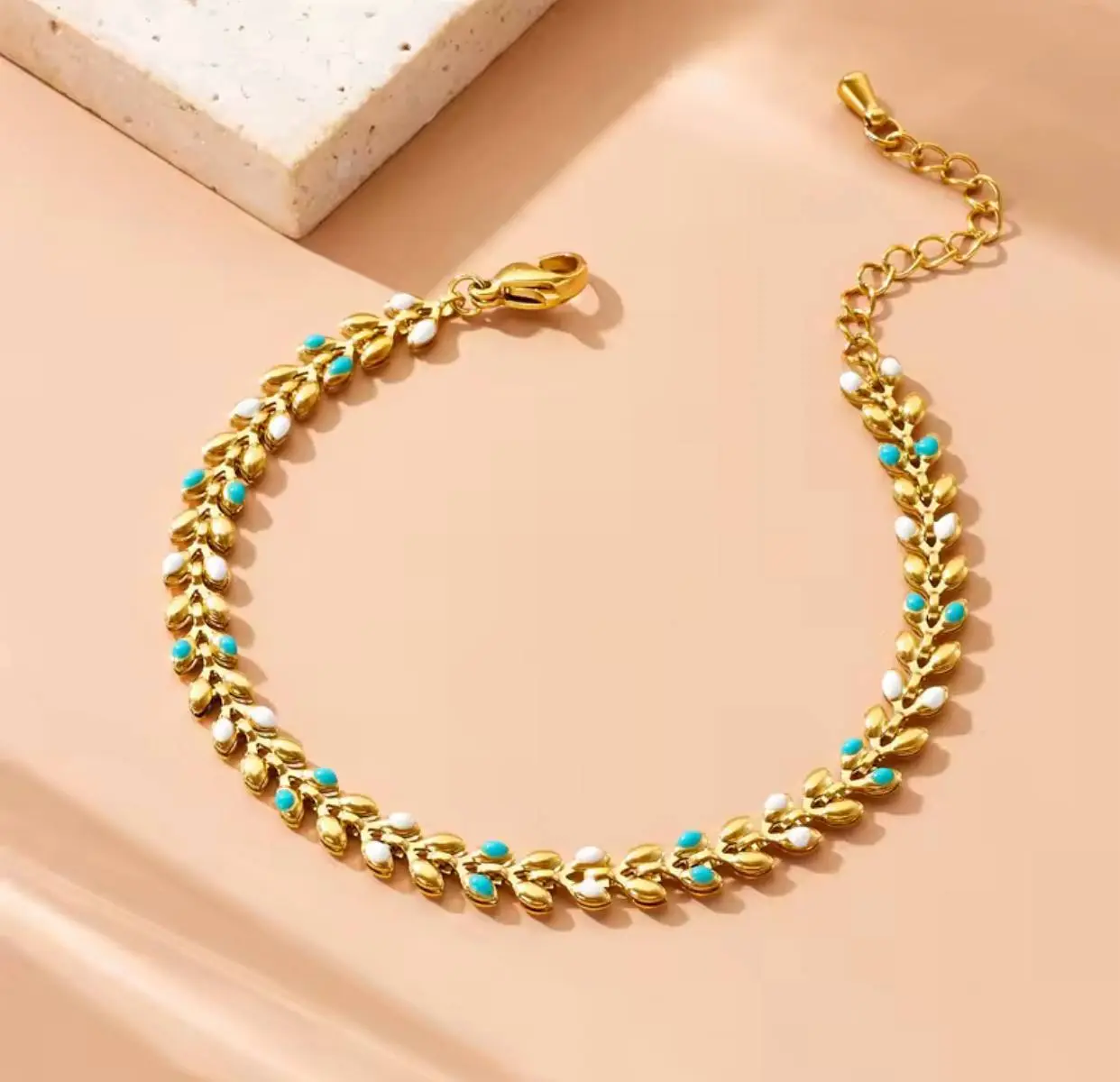 Gold Plated Double-Row Link Bracelet