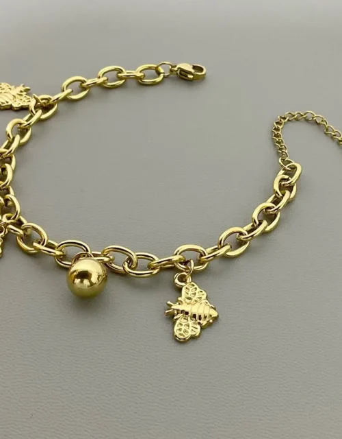Gold Charm Bracelet