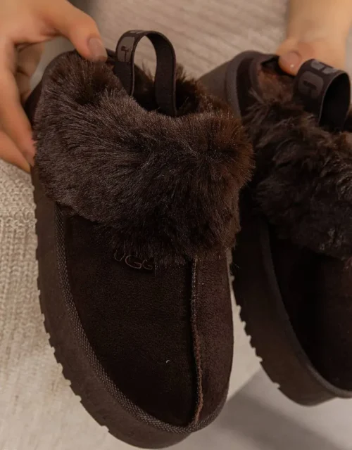 Luxurious Faux Fur Platform Slipper