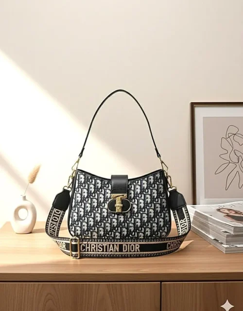 Luxury Monogram Shoulder Bag with Dual Straps