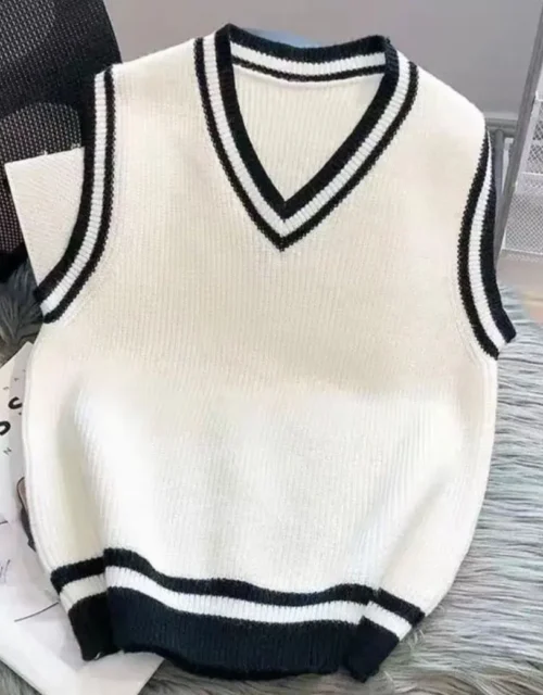 The 'Ivy League' V-Neck Knit Vest – Timeless Collegiate Style