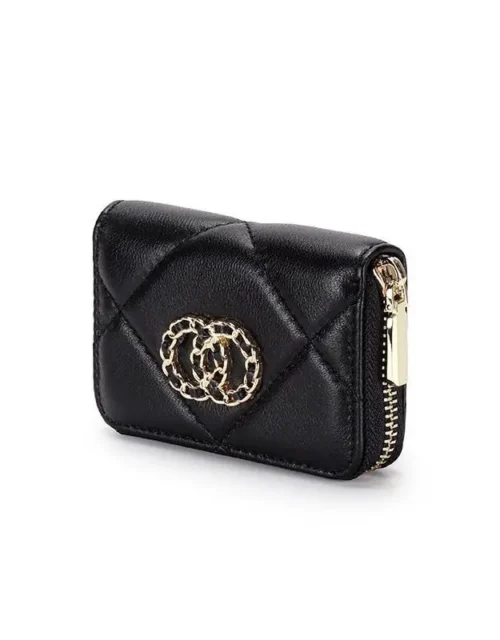 The "Luxe Chain" Quilted Accordion Card Holder