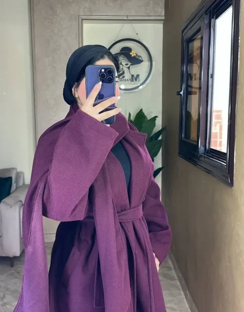 Premium Melton Wool Scarf-Coat